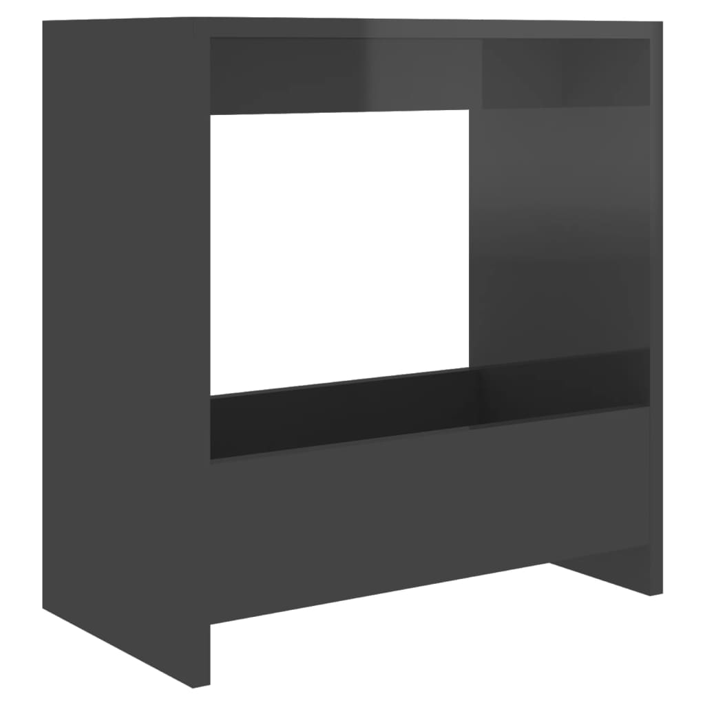 Side Table High Gloss Grey 50x26x50 cm Engineered Wood - Newstart Furniture