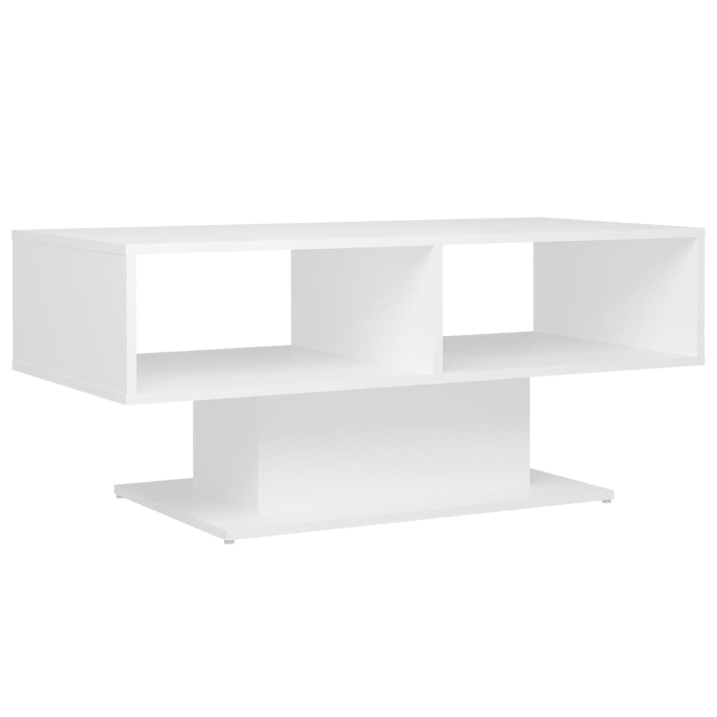 Coffee Table White 103.5x50x44.5 cm Engineered Wood - Newstart Furniture