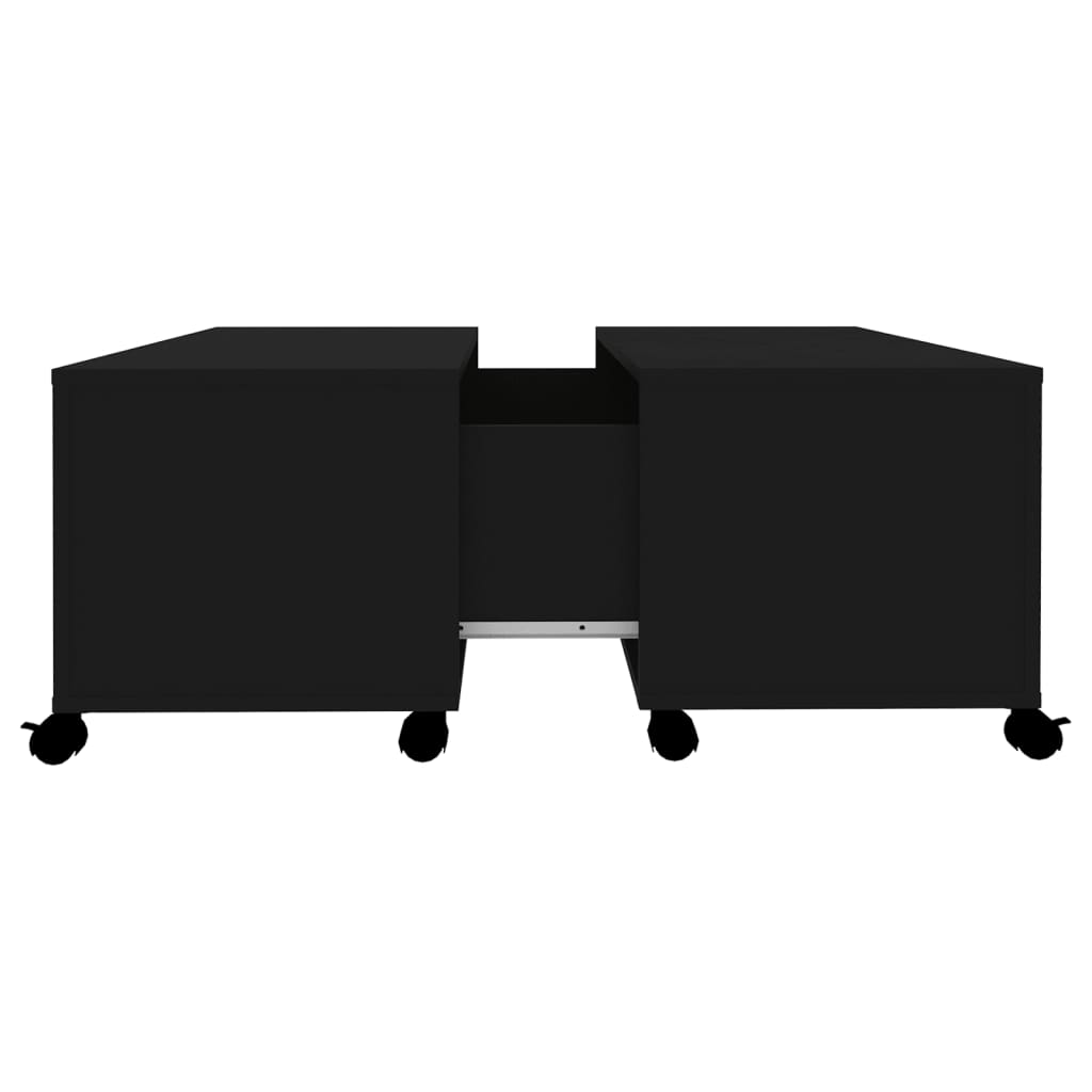 Coffee Table Black 75x75x38 cm Engineered Wood - Newstart Furniture