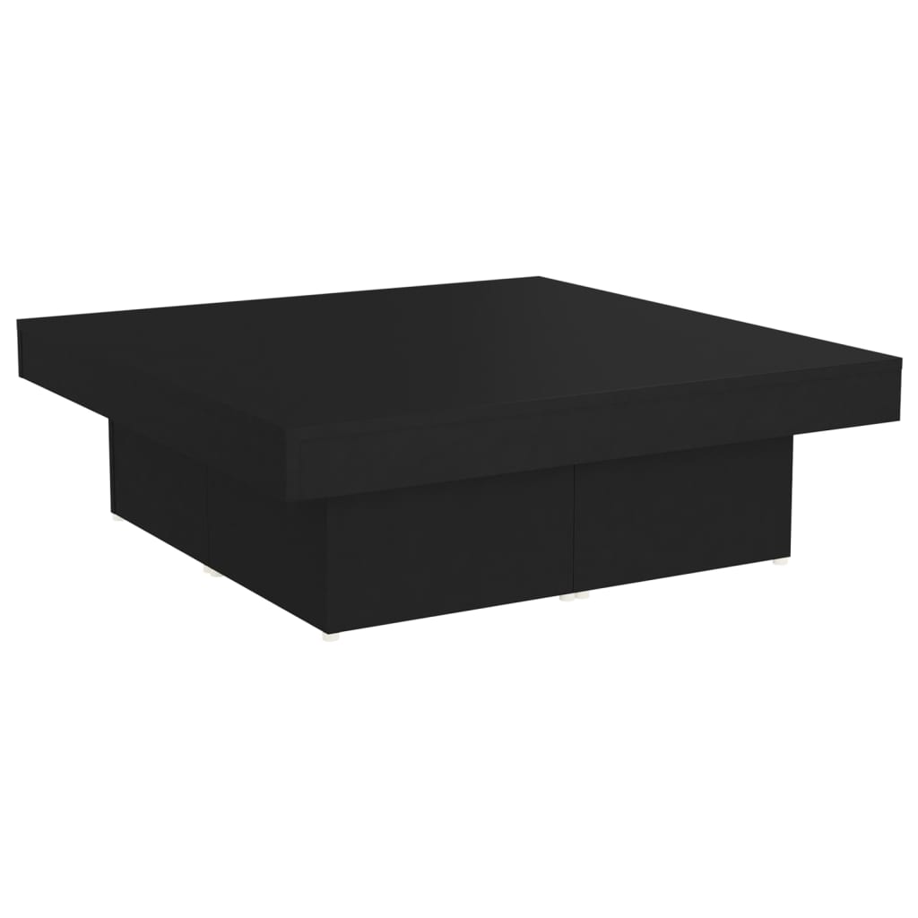 Coffee Table Black 90x90x28 cm Engineered Wood - Newstart Furniture