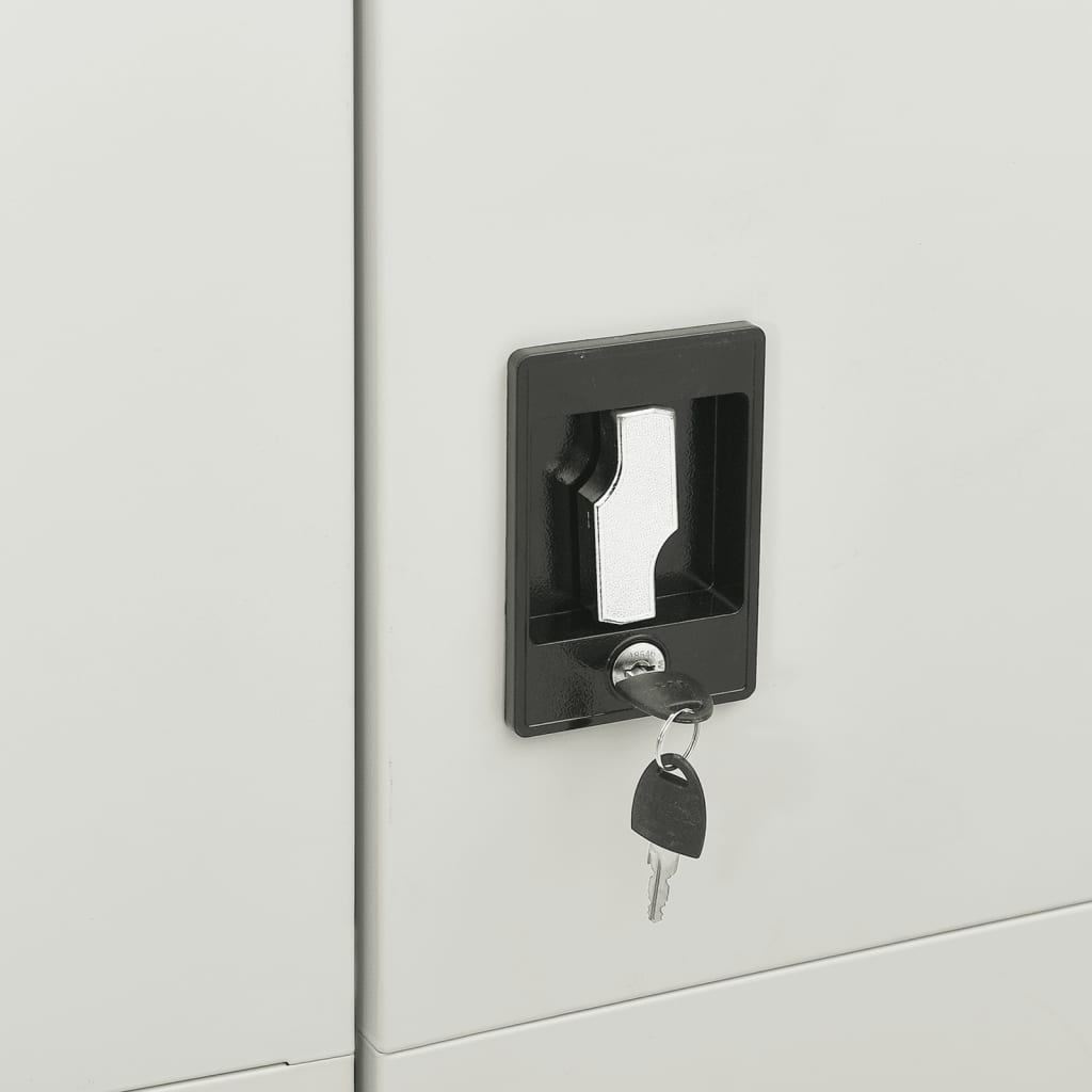 Locker Cabinet Light Grey 90x40x180 cm Steel - Newstart Furniture