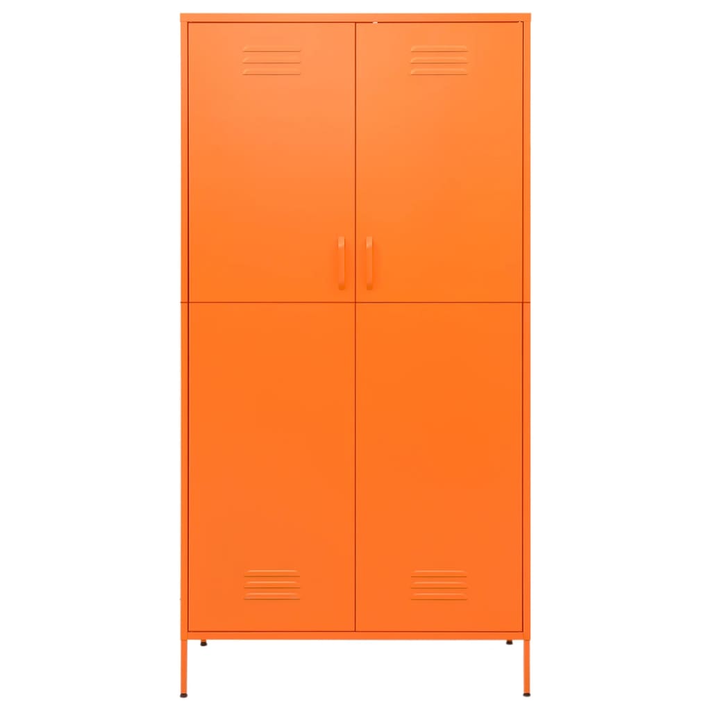Wardrobe Orange 90x50x180 cm Steel - Newstart Furniture