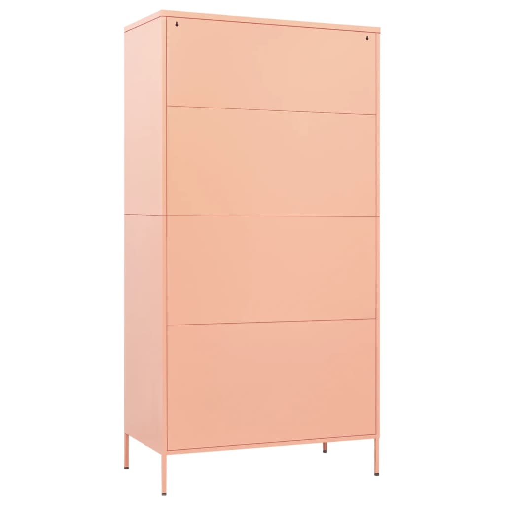 Wardrobe Pink 90x50x180 cm Steel - Newstart Furniture