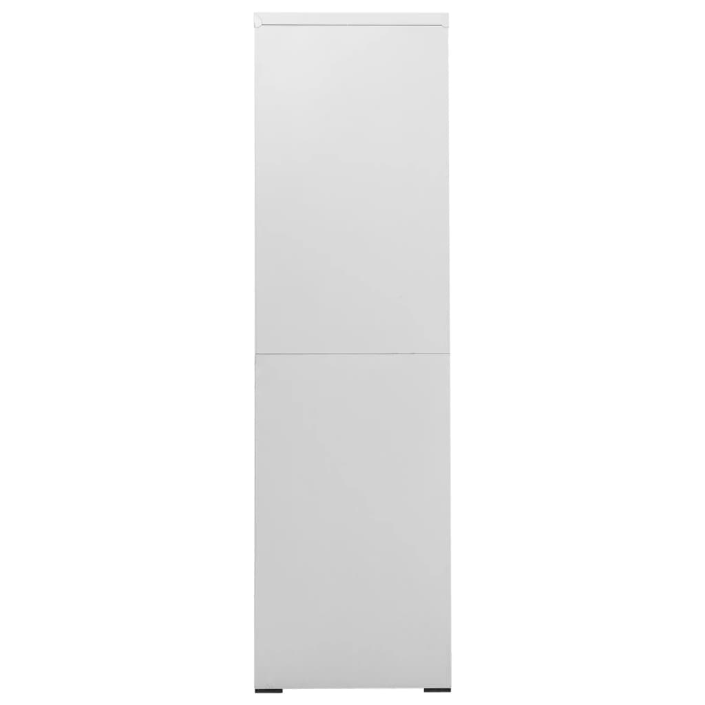 Filing Cabinet Light Grey 90x46x164 cm Steel - Newstart Furniture