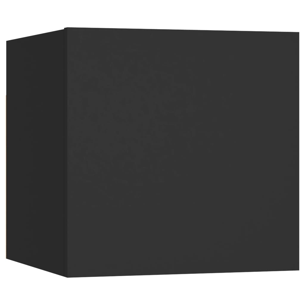 Bedside Cabinet Black 30.5x30x30 cm Engineered Wood - Newstart Furniture