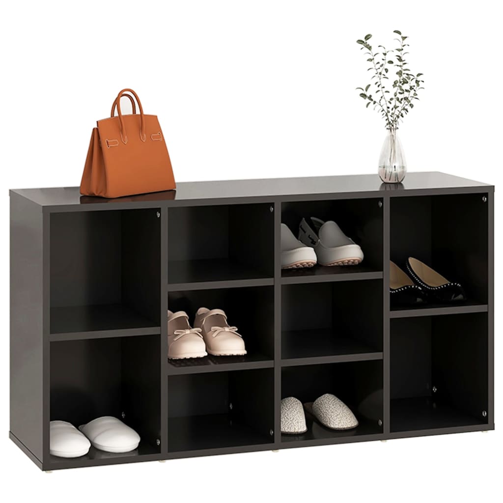 Shoe Bench Grey 103x30x54.5 cm Engineered Wood - Newstart Furniture