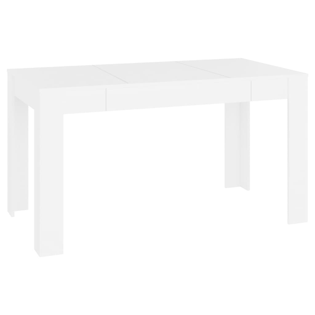 Dining Table White 140x74.5x76 cm Engineered Wood - Newstart Furniture