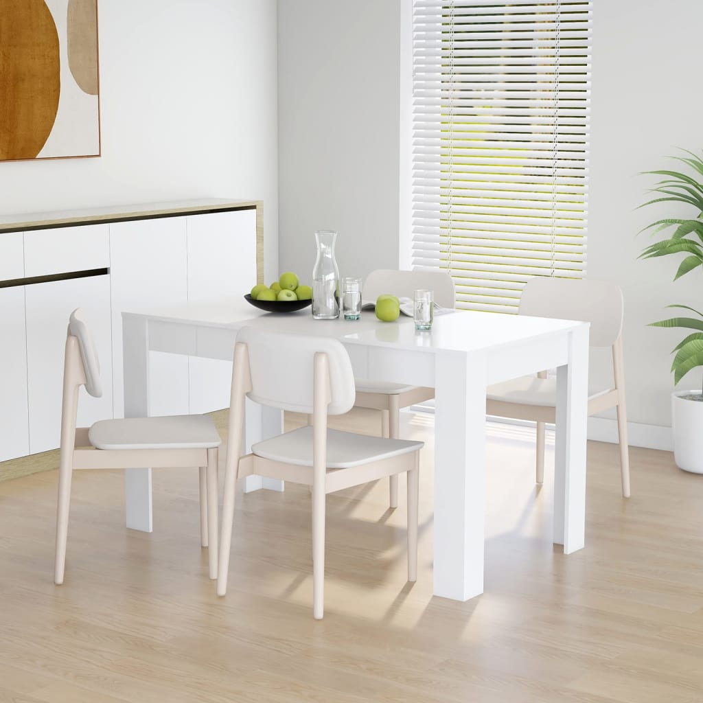 Dining Table White 140x74.5x76 cm Engineered Wood - Newstart Furniture