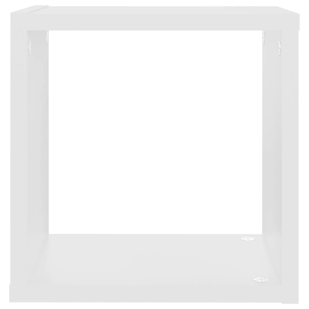 Wall Cube Shelves 4 pcs White 26x15x26 cm - Newstart Furniture
