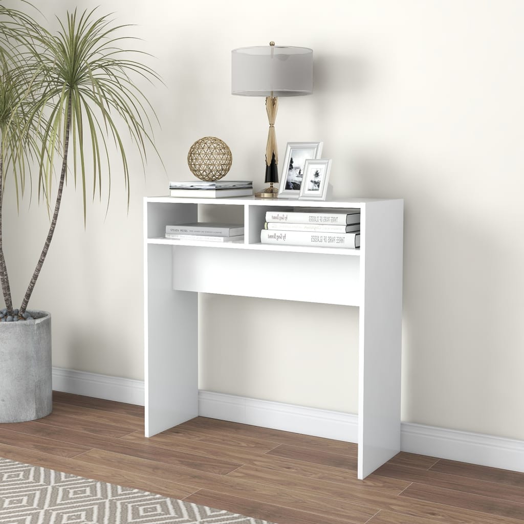 Console Table White 78x30x80 cm Engineered Wood - Newstart Furniture