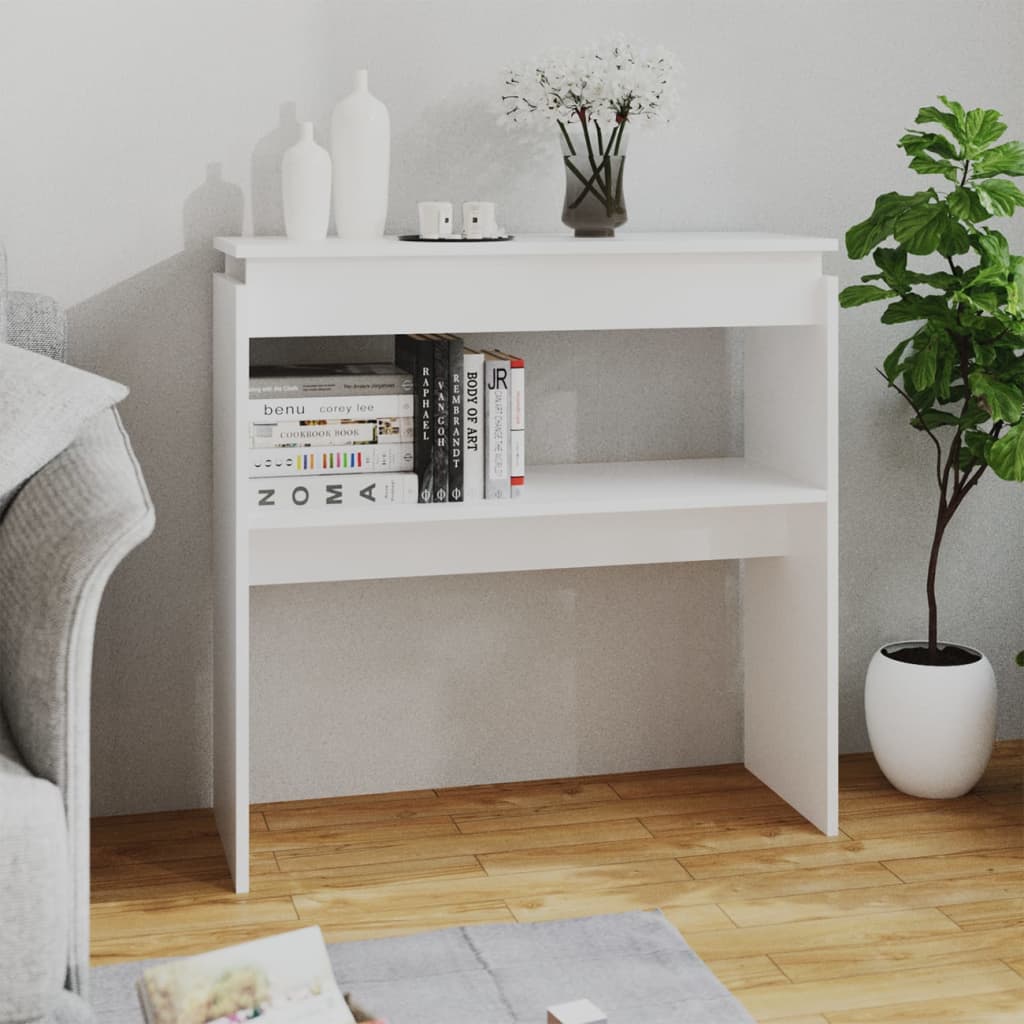 Console Table White 80x30x80 cm Engineered Wood - Newstart Furniture