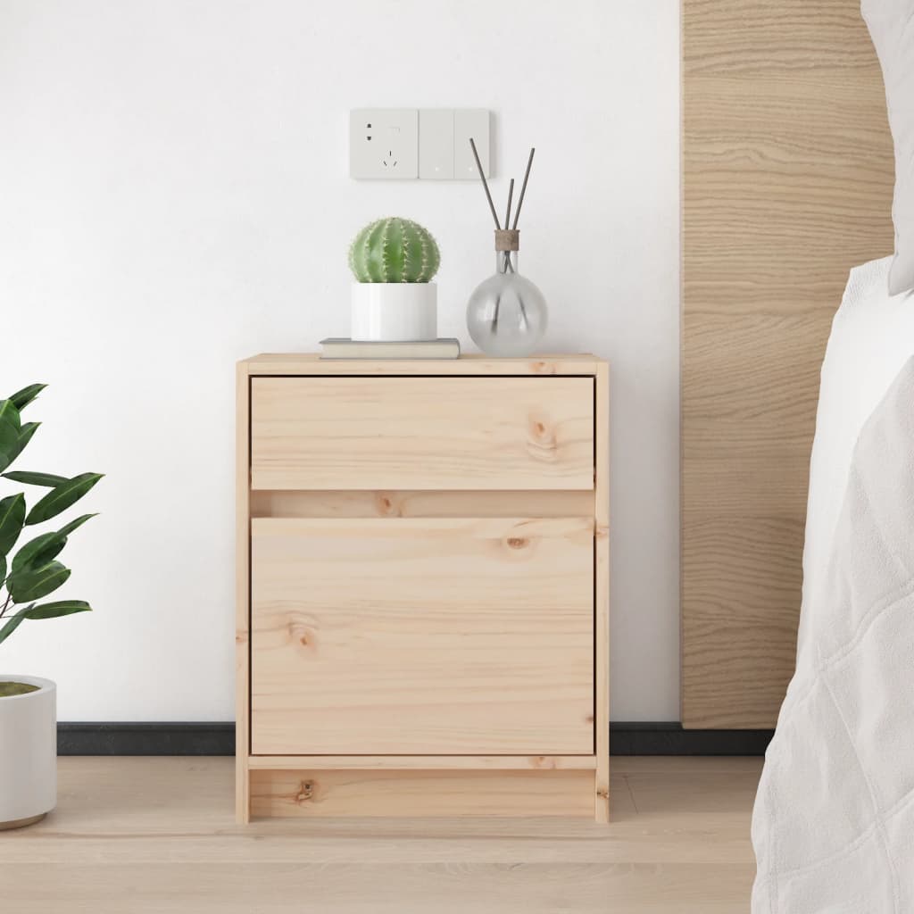 Bedside Cabinet 40x31x50 cm Solid Pinewood