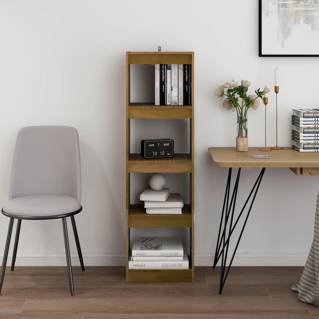 Book Cabinet Room Divider Honey Brown 40x30x135.5 cm Pinewood - Newstart Furniture