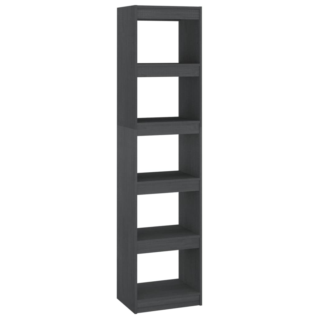 Book Cabinet/Room Divider Grey 40x30x167.5 cm Solid Pinewood - Newstart Furniture