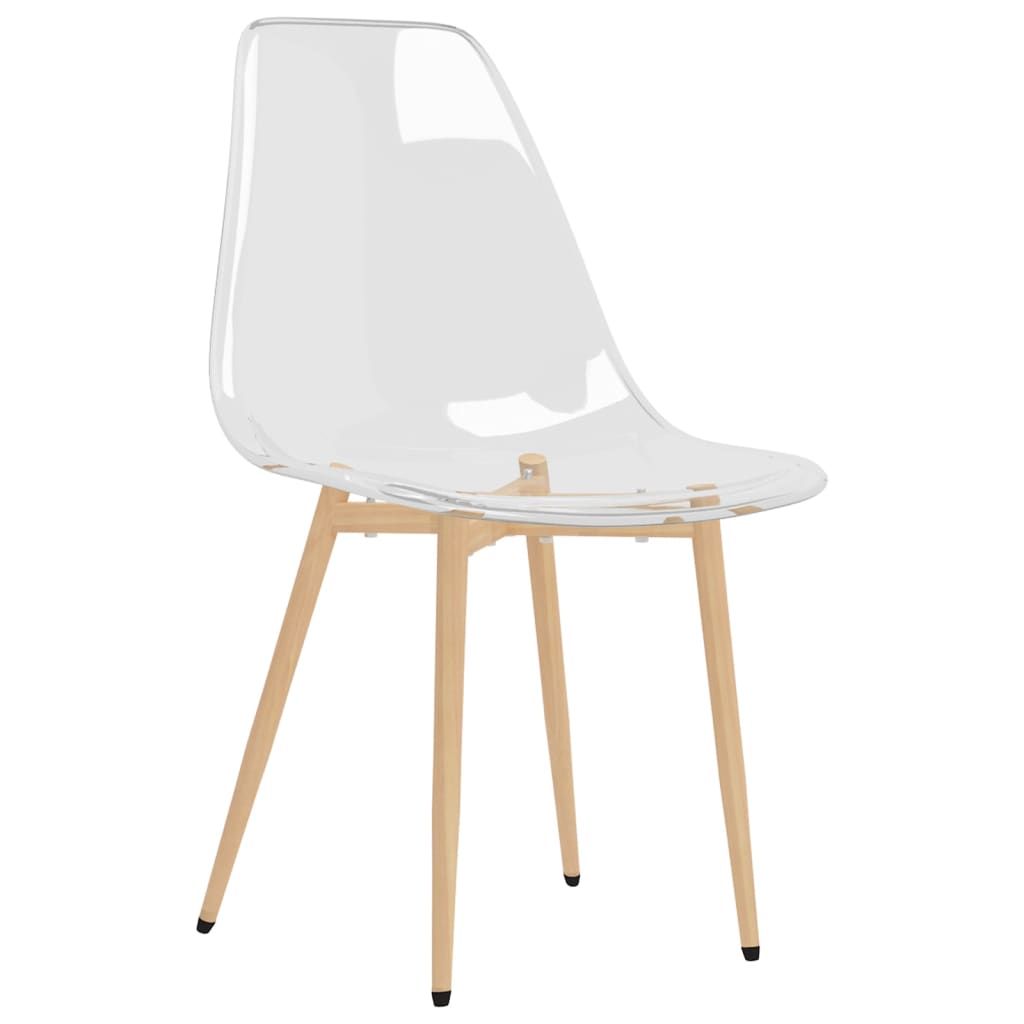 Dining Chairs 2 pcs Transparent PET - Newstart Furniture