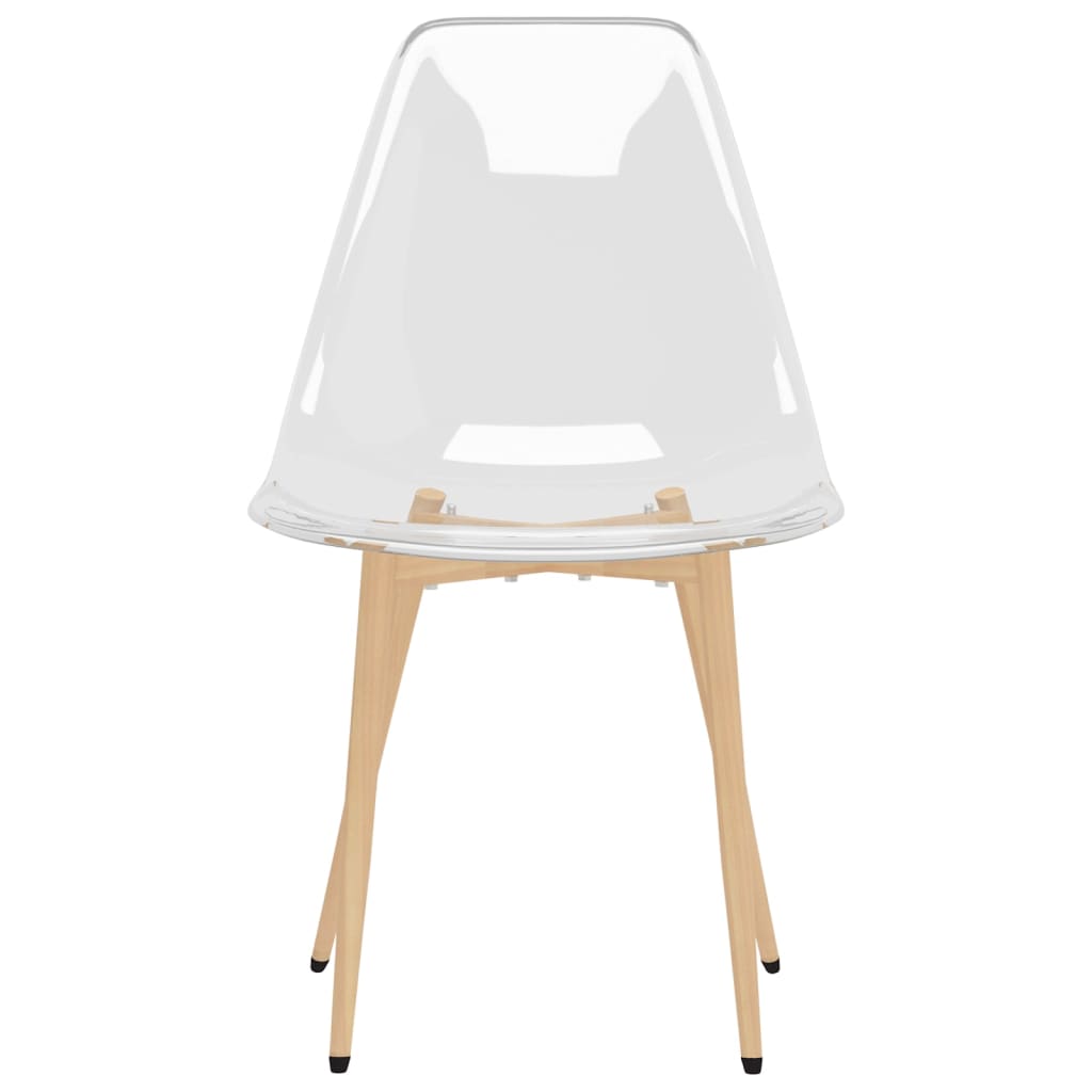 Dining Chairs 2 pcs Transparent PET - Newstart Furniture