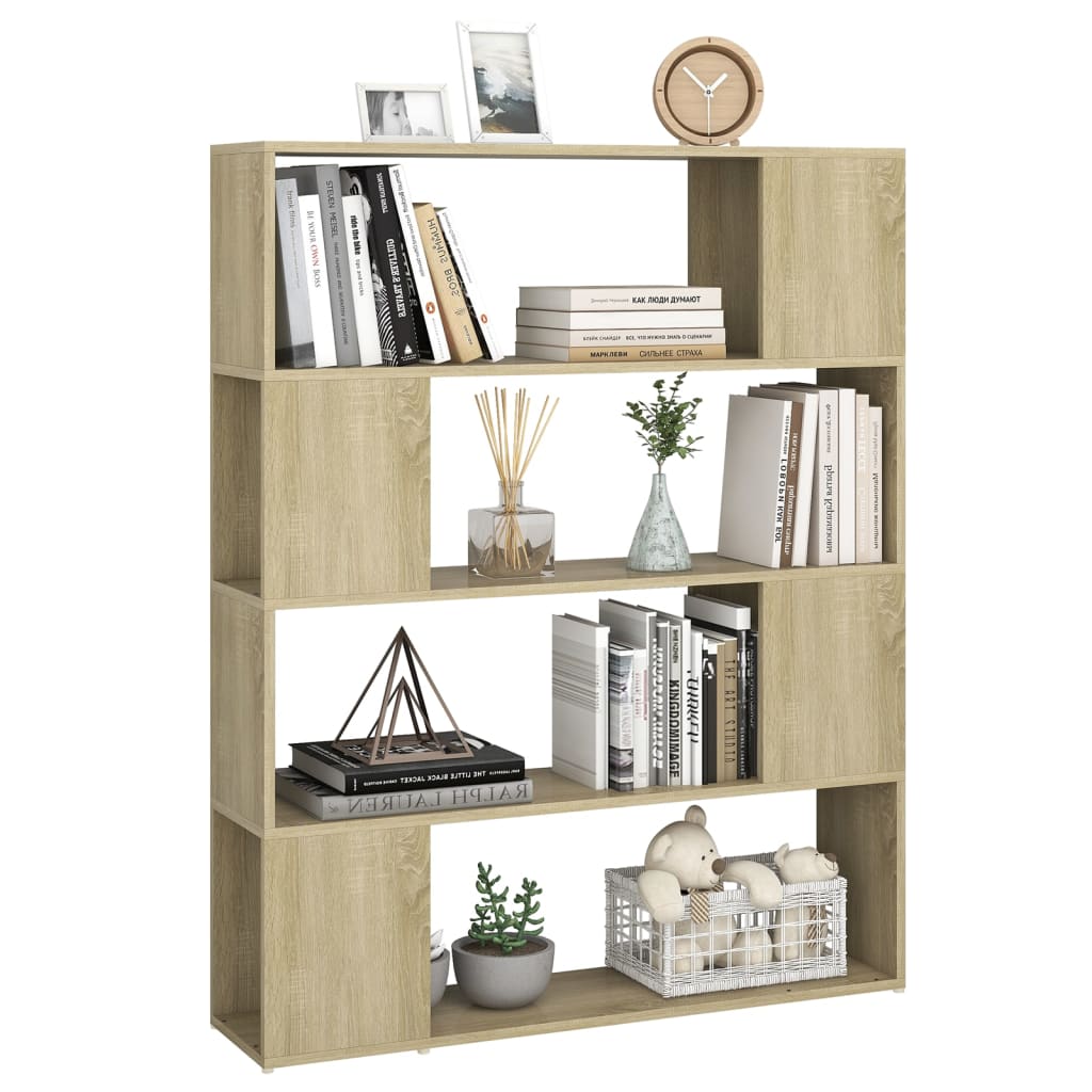 Book Cabinet Room Divider Sonoma Oak 100x24x124 cm - Newstart Furniture