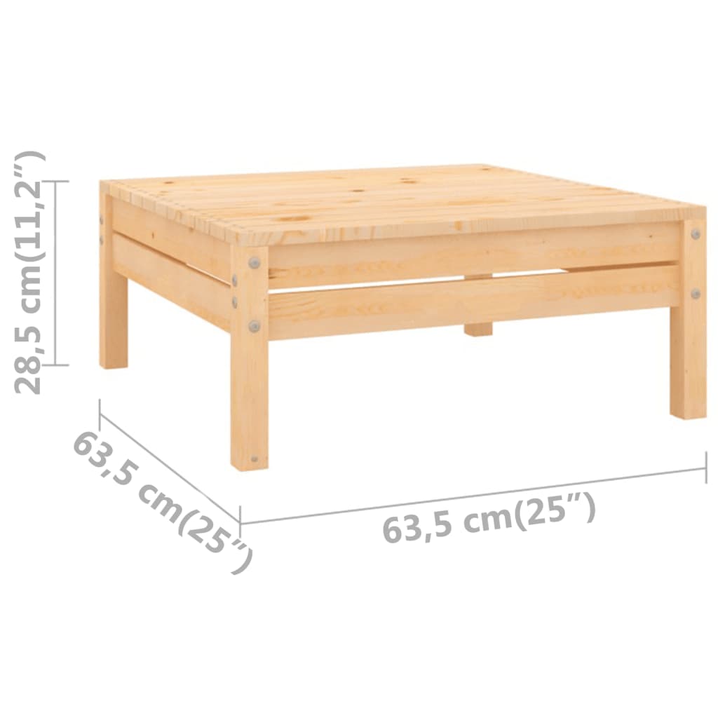 Garden Footstool Solid Pinewood - Newstart Furniture