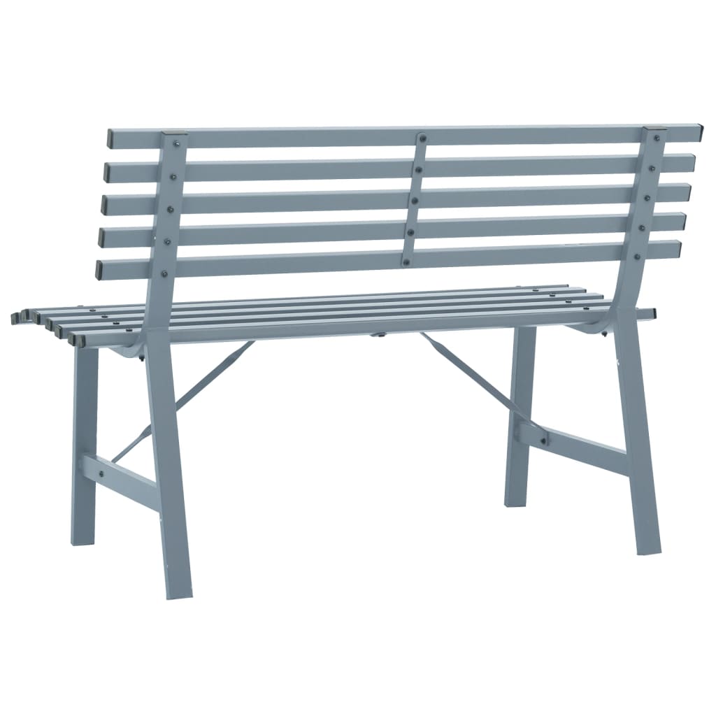Garden Bench 110 cm Steel Grey - Newstart Furniture