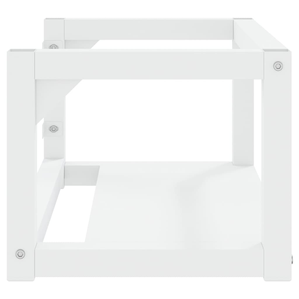 Wall-mounted Bathroom Washbasin Frame White 59x38x31 cm Iron - Newstart Furniture