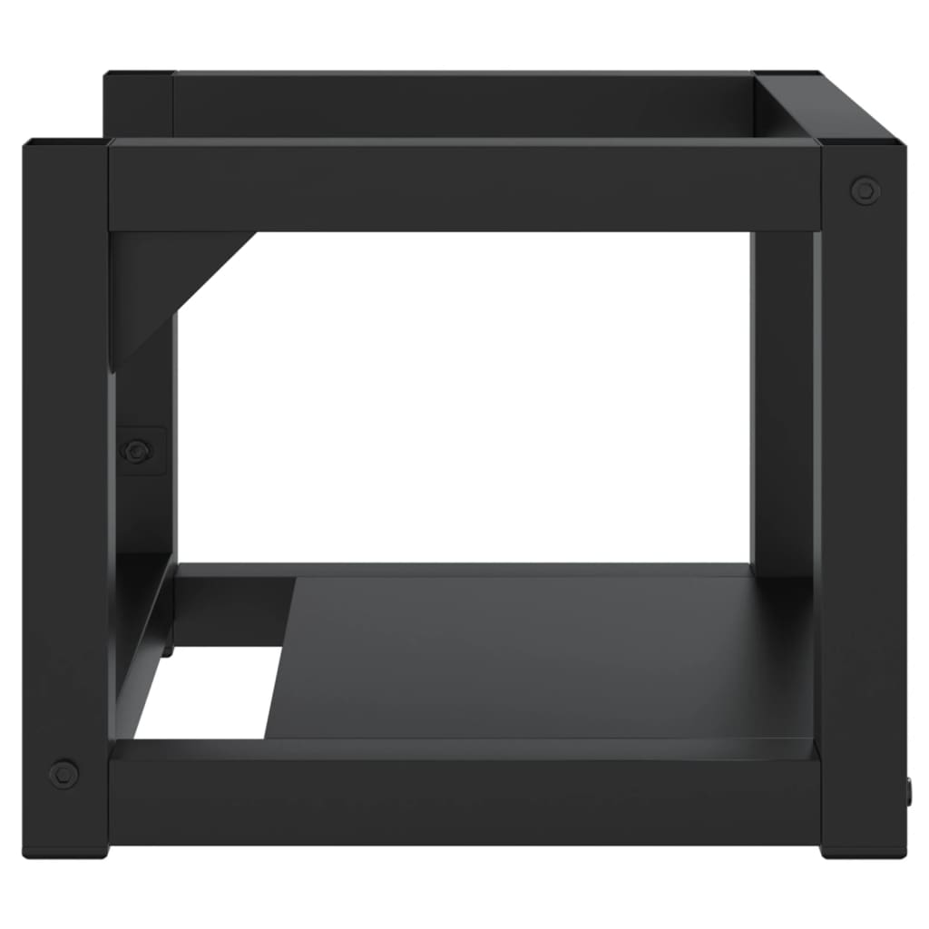 Wall-mounted Bathroom Washbasin Frame Black 40x38x31 cm Iron - Newstart Furniture