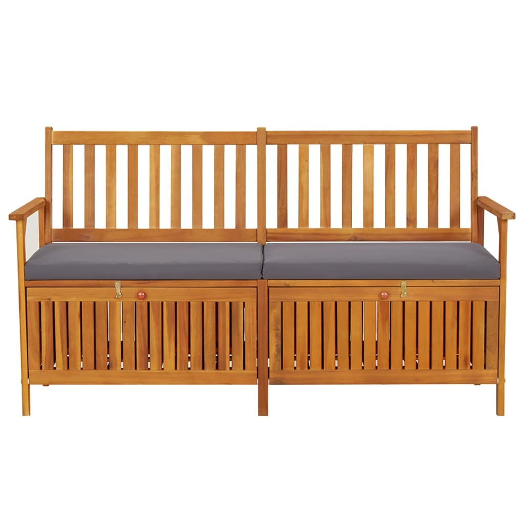 Storage Bench with Cushion 148 cm Solid Wood Acacia - Newstart Furniture