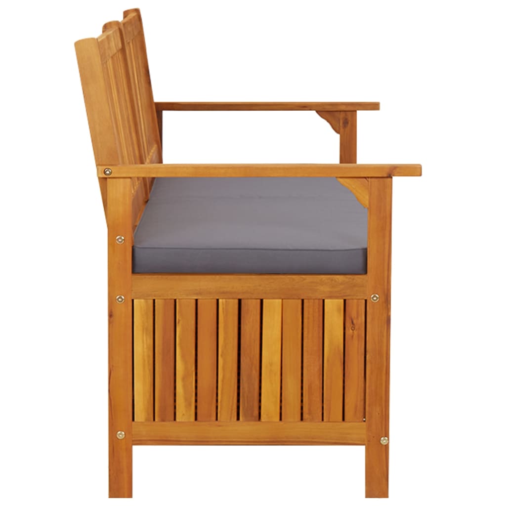 Storage Bench with Cushion 148 cm Solid Wood Acacia - Newstart Furniture