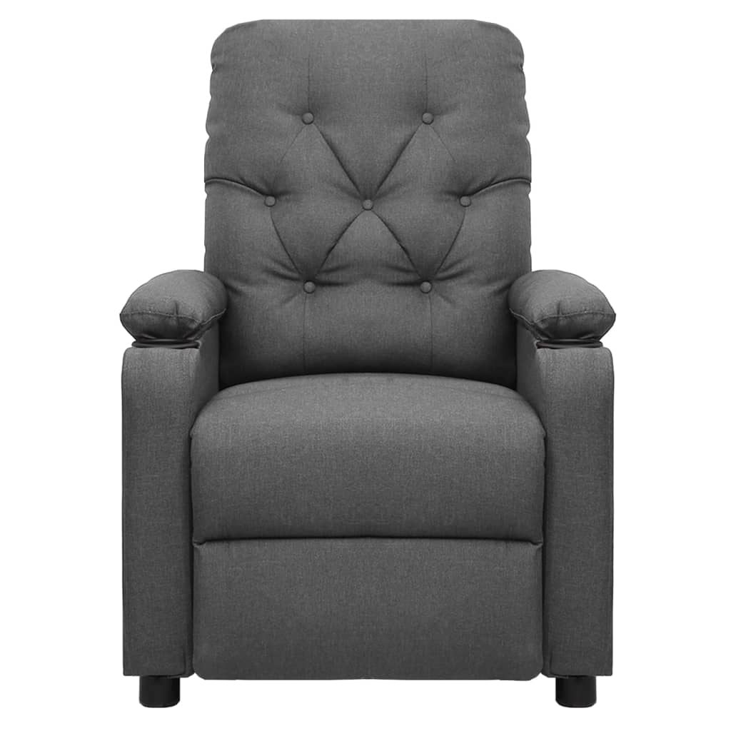 Reclining Chair Light Grey Fabric - Newstart Furniture