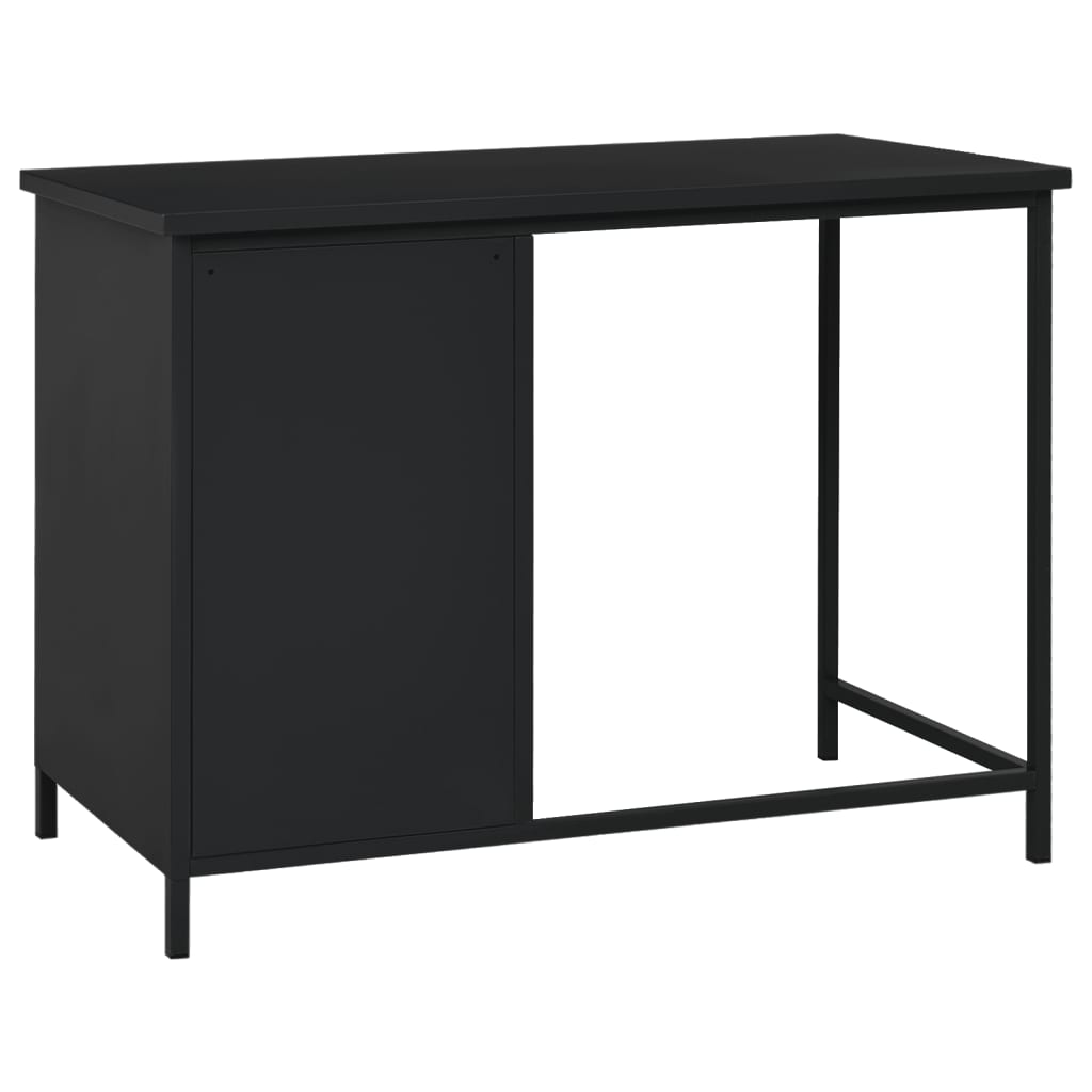 Industrial Desk with Drawers Black 105x52x75 cm Steel - Newstart Furniture