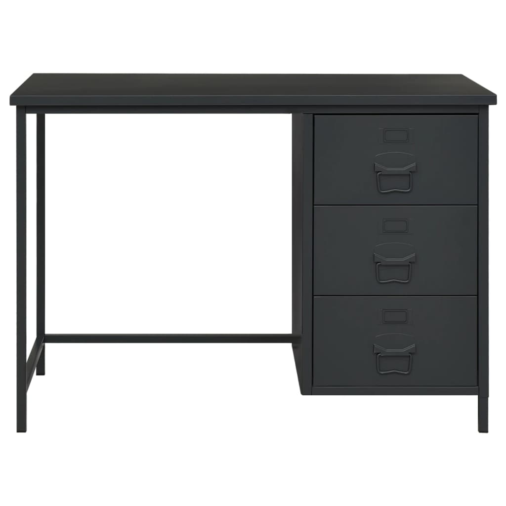 Industrial Desk with Drawers Anthracite 105x52x75 cm Steel - Newstart Furniture