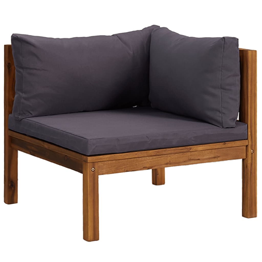 2-Seater Garden Sofa with Cushion Solid Wood Acacia
