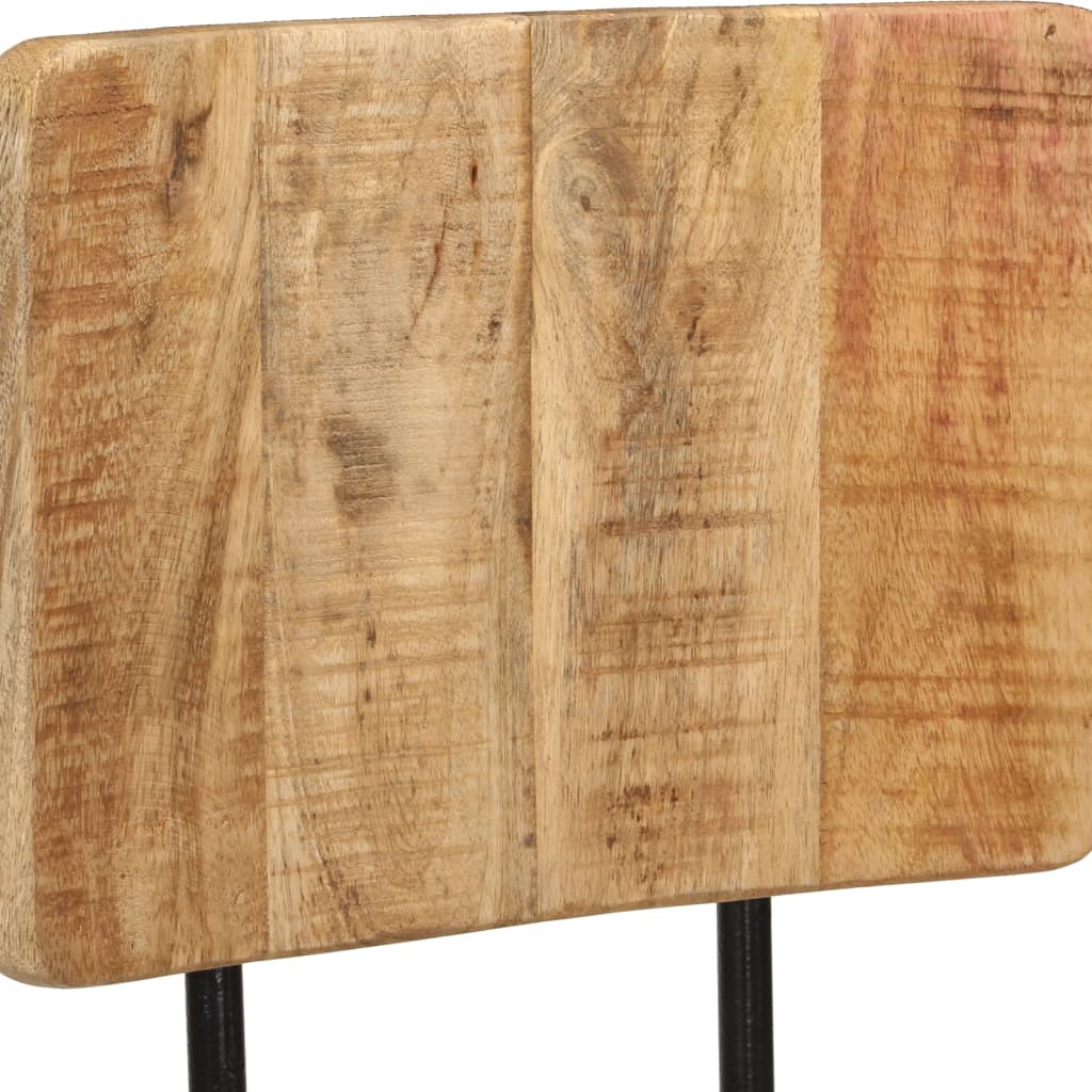 Bar Stools 2 pcs Solid Wood Mango - Newstart Furniture