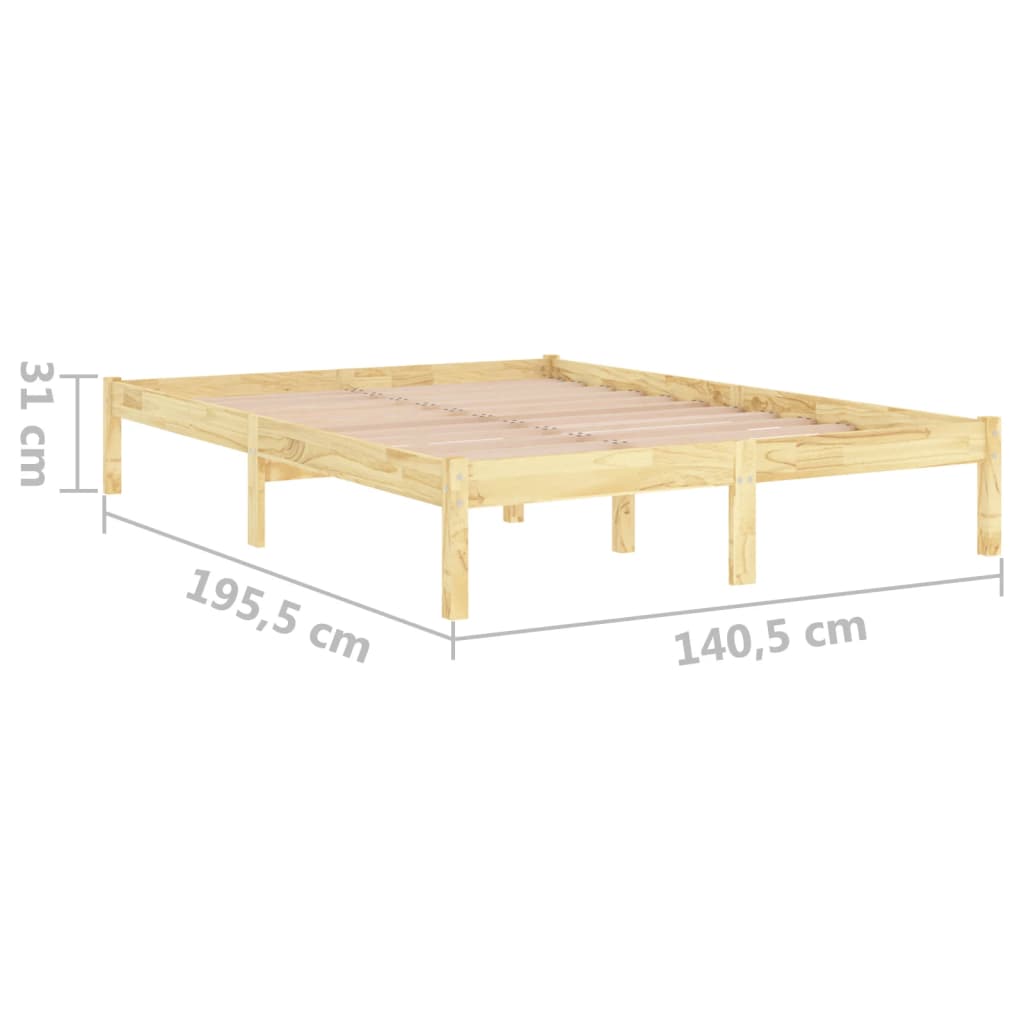 Bed Frame Solid Wood 137x187 Double Size - Newstart Furniture