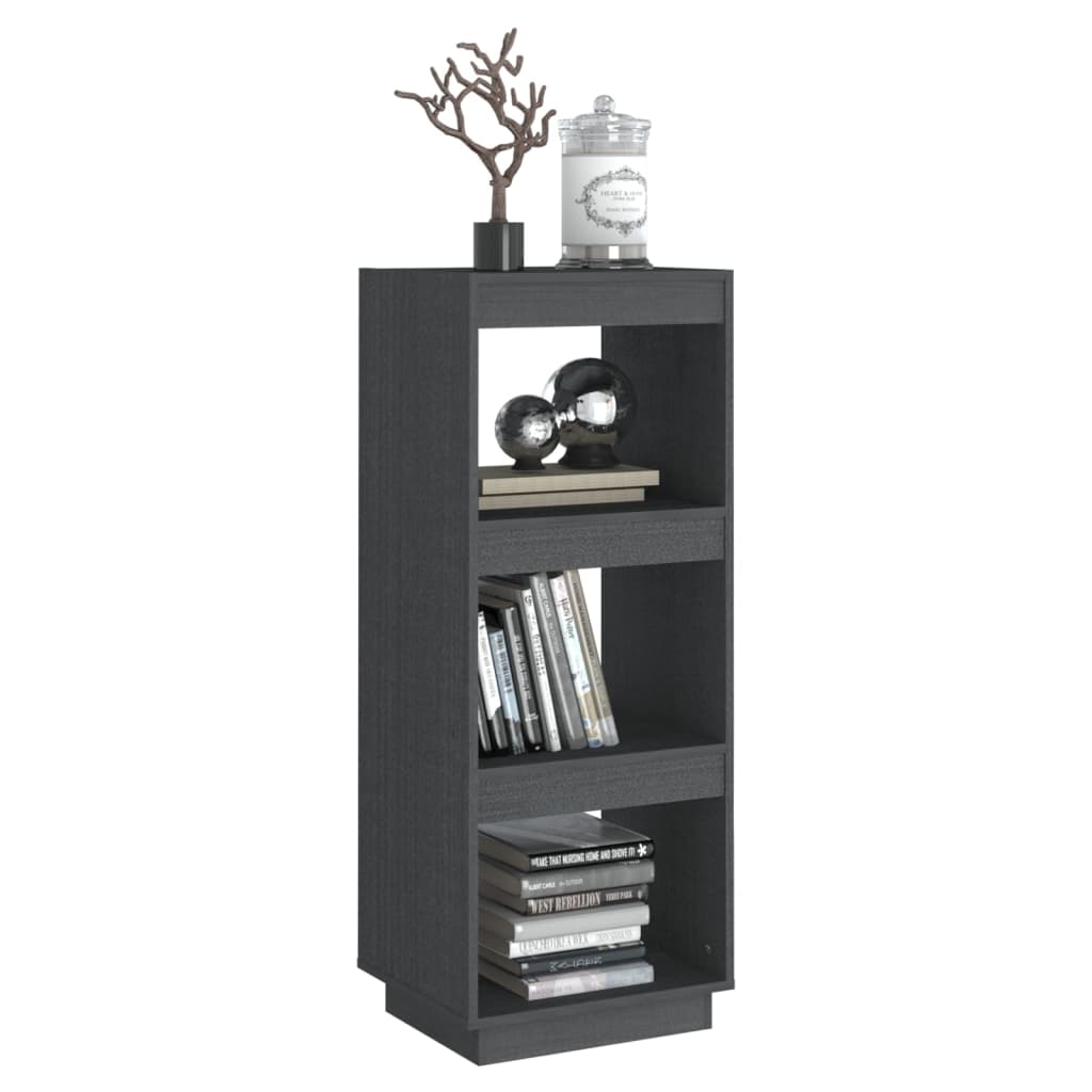 Book Cabinet/Room Divider Grey 40x35x103 cm Solid Pinewood - Newstart Furniture