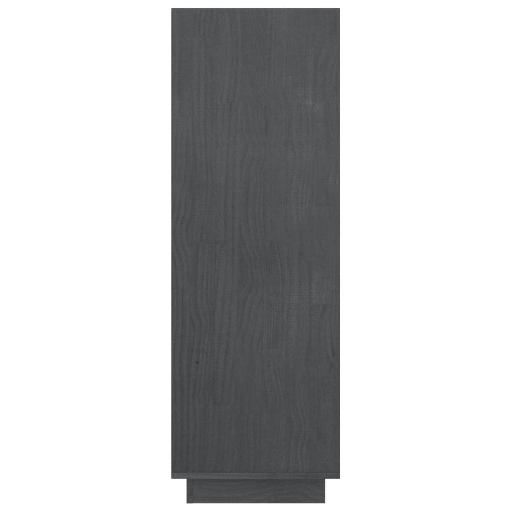 Book Cabinet/Room Divider Grey 80x35x103 cm Solid Pinewood - Newstart Furniture