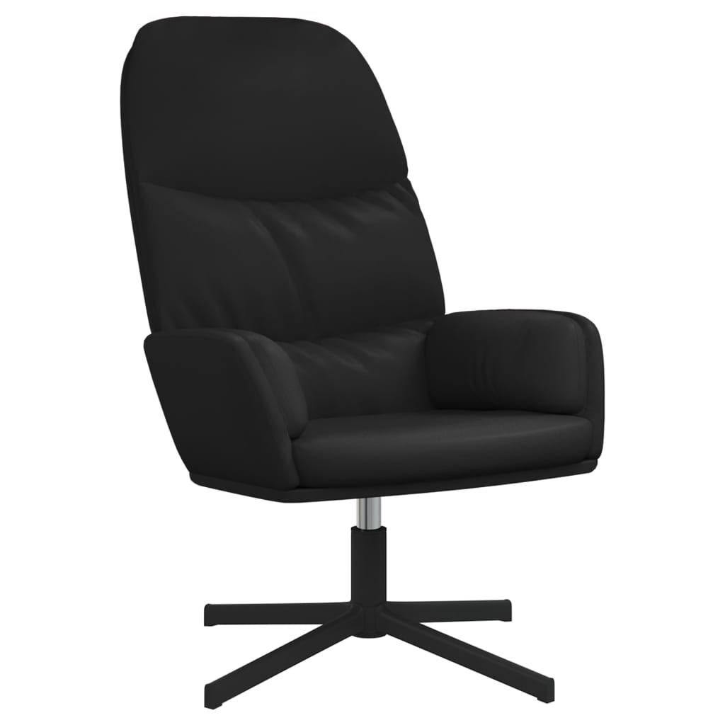 Relaxing Chair Black Faux Leather - Newstart Furniture