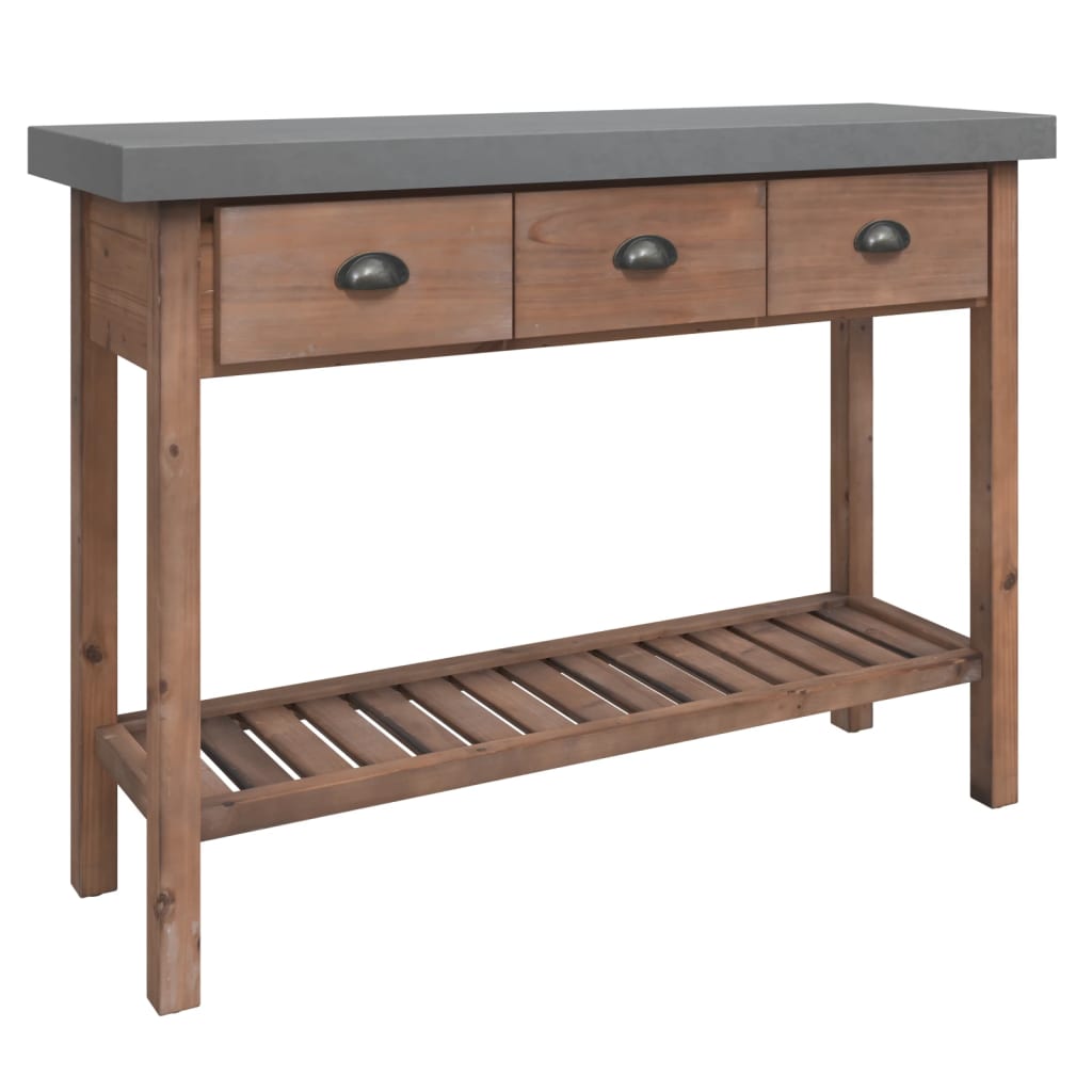 Console Table 110x35x80 cm Solid Wood Fir - Newstart Furniture