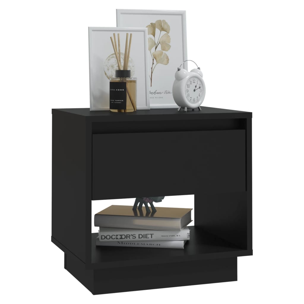 Bedside Cabinets 2 pcs Black 45x34x44 cm Engineered Wood - Newstart Furniture