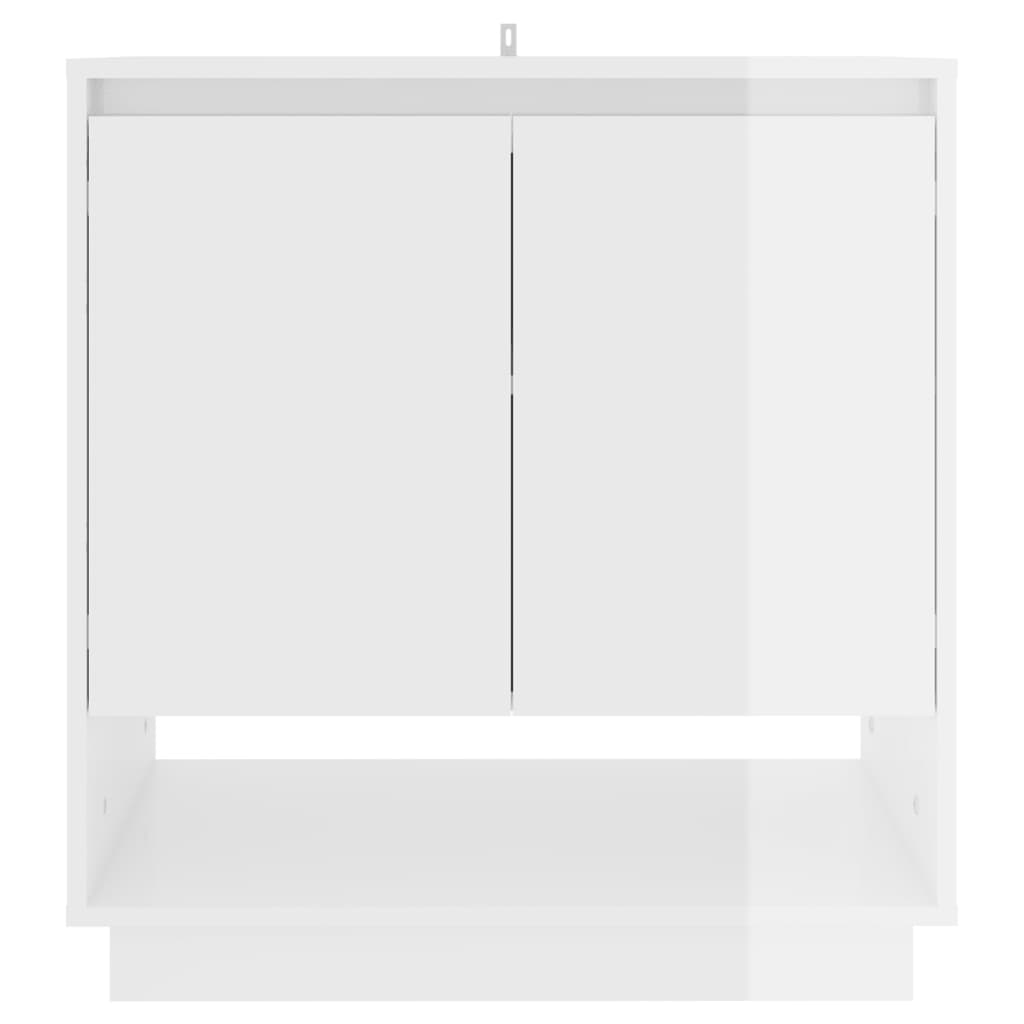 Sideboard High Gloss White 70x41x75 cm Engineered Wood - Newstart Furniture