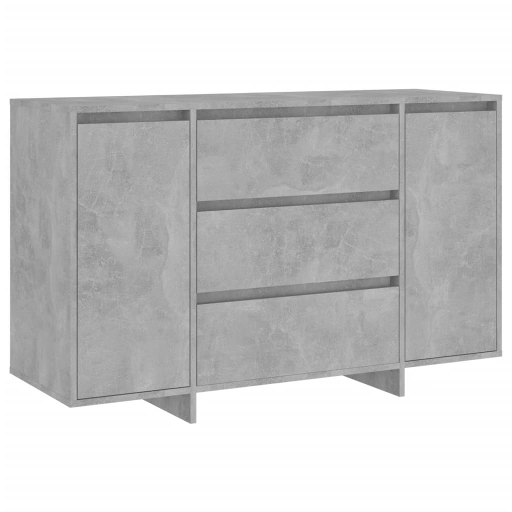 Sideboard with 3 Drawers Concrete Grey 120x41x75 cm Engineered Wood - Newstart Furniture