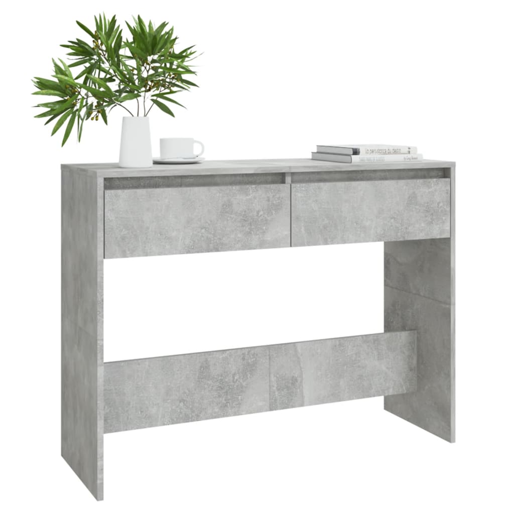Console Table Concrete Grey 100x35x76.5 cm Engineered Wood - Newstart Furniture