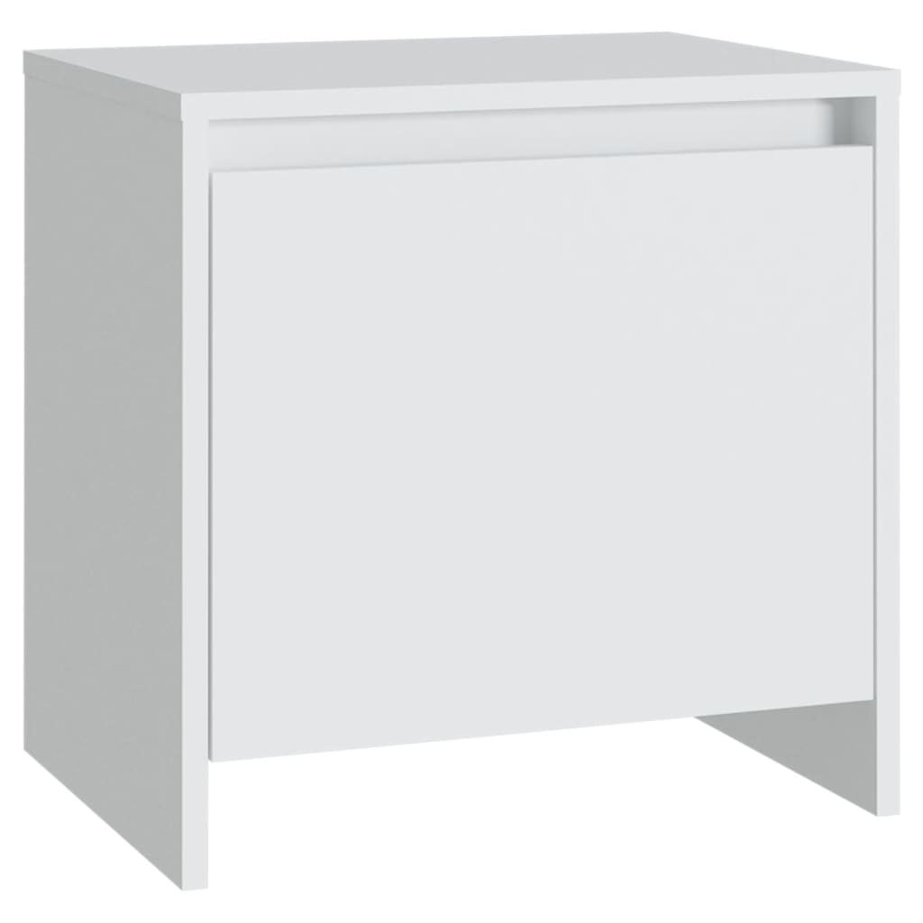 Bedside Cabinet White 45x34x44.5 cm Engineered Wood - Newstart Furniture