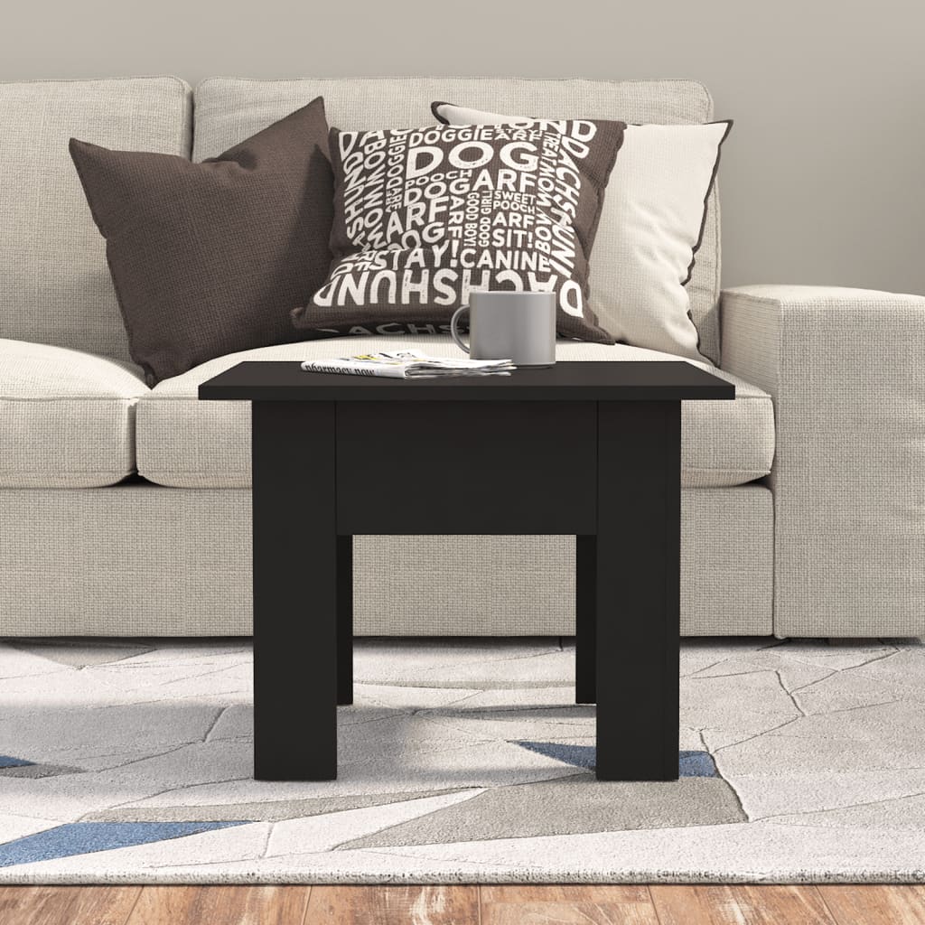 Coffee Table Black 55x55x42 cm Engineered Wood - Newstart Furniture