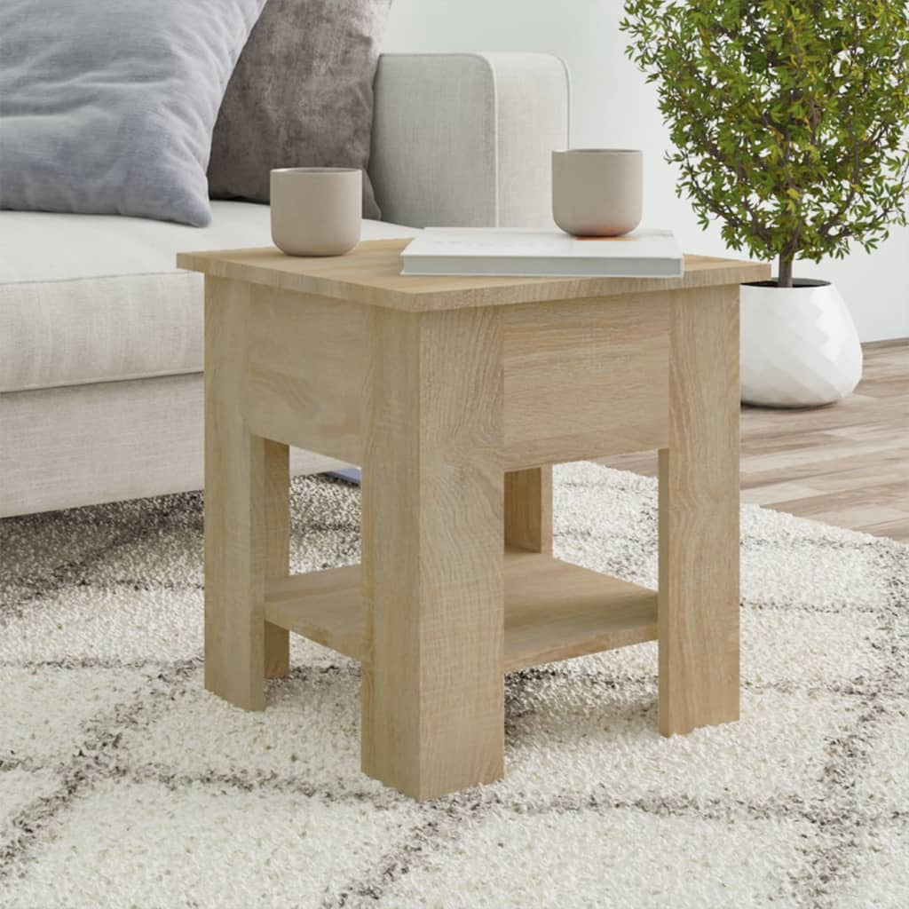 Coffee Table Sonoma Oak 40x40x42 cm Engineered Wood - Newstart Furniture