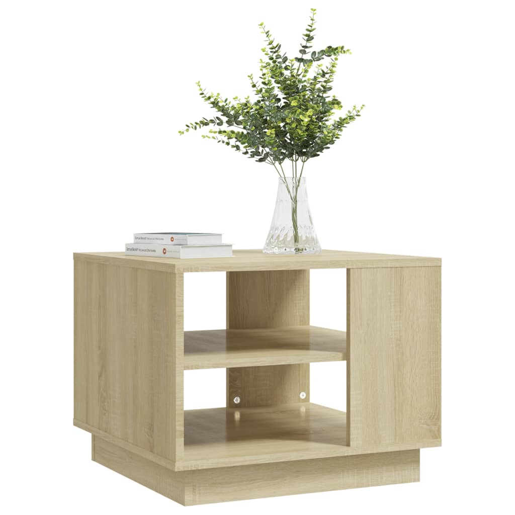 Coffee Table Sonoma Oak 55x55x43 cm Engineered Wood - Newstart Furniture