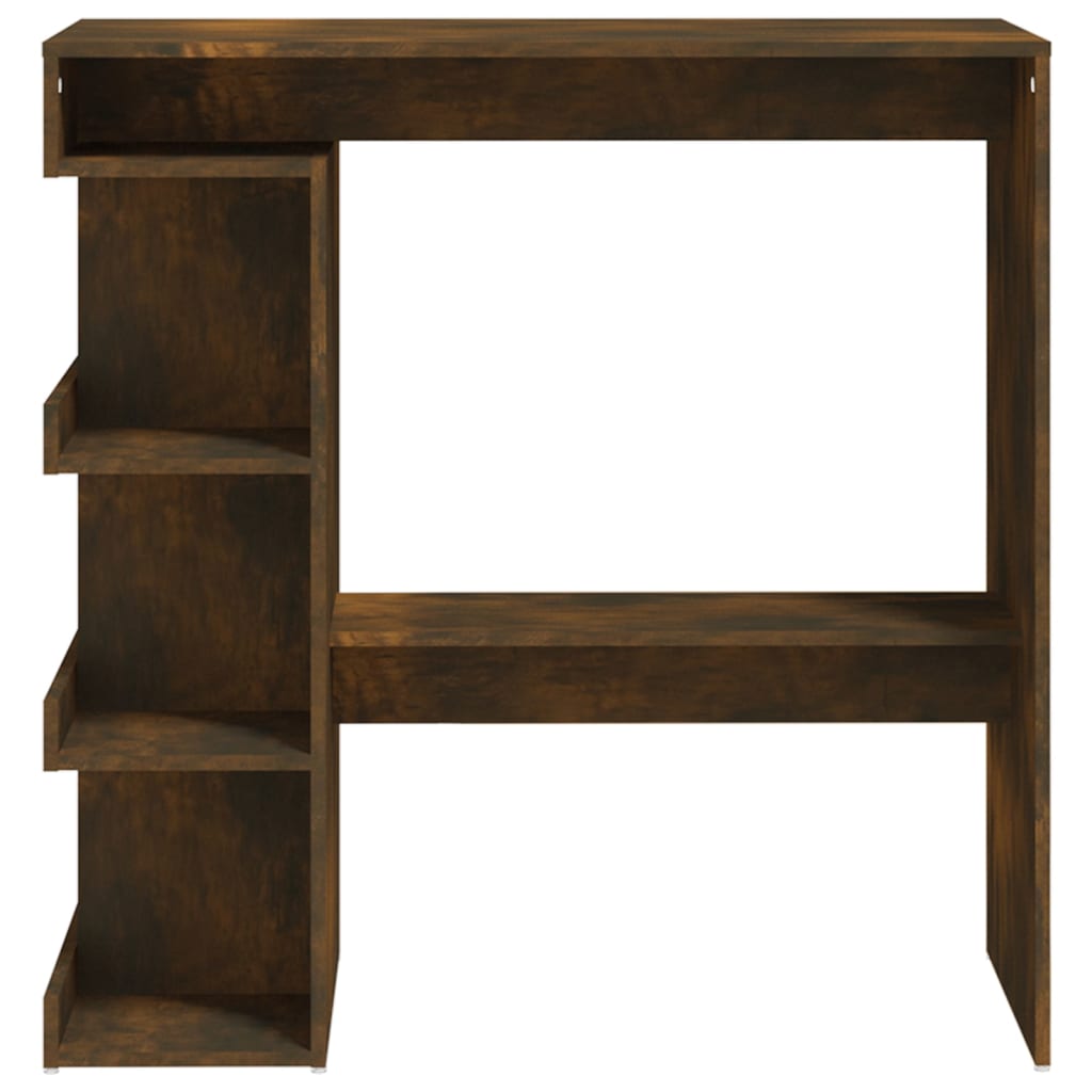 Bar Table with Storage Rack Smoked Oak 100x50x101.5cm Engineered Wood - Newstart Furniture