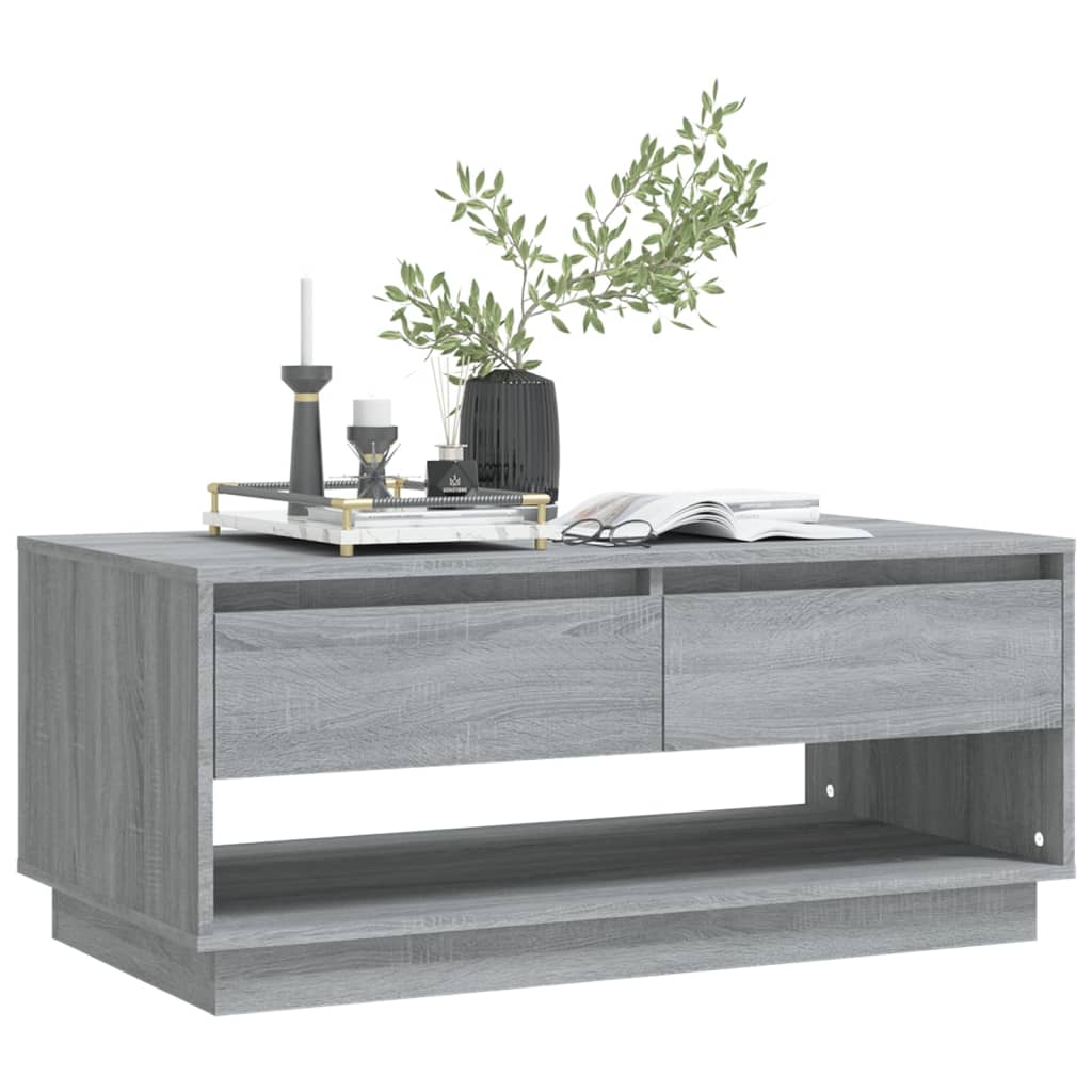 Coffee Table Grey Sonoma 102.5x55x44 cm Engineered Wood - Newstart Furniture
