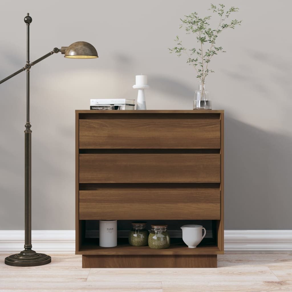 Sideboard Brown Oak 70x41x75 cm Engineered Wood - Newstart Furniture