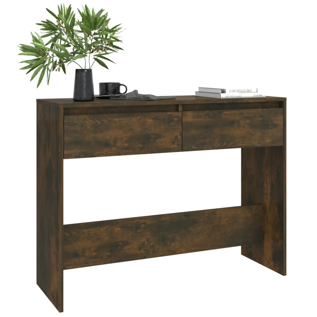 Console Table Smoked Oak 100x35x76.5 cm Engineered Wood - Newstart Furniture