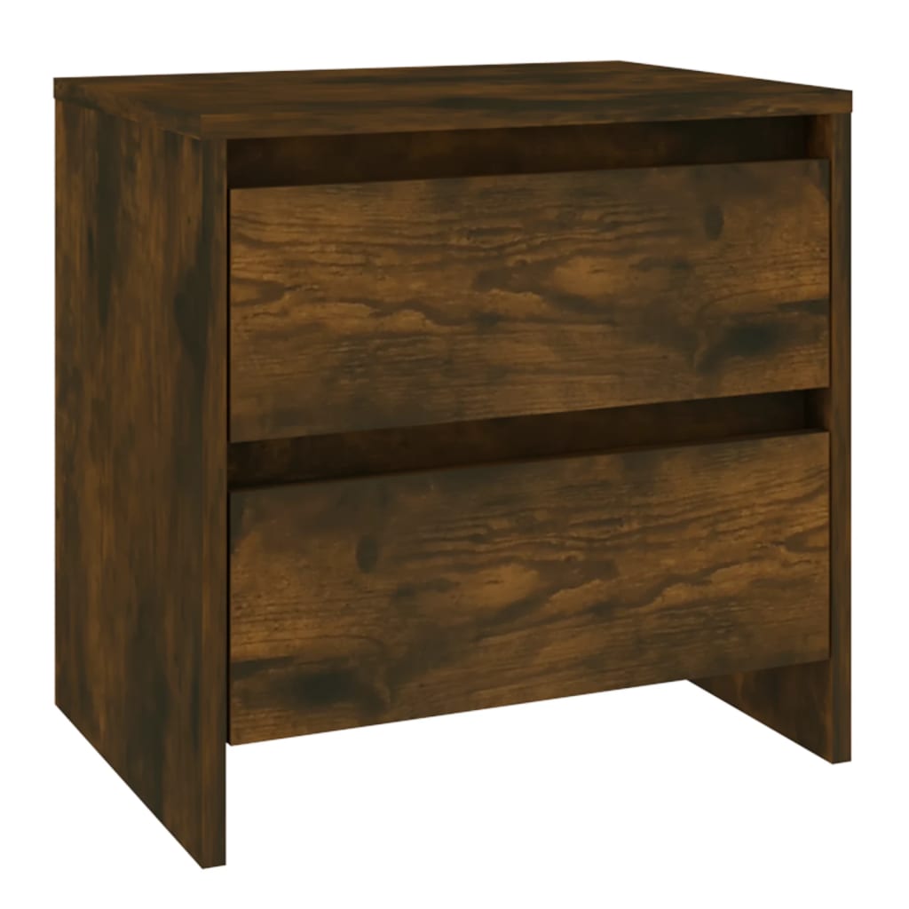 Bedside Cabinets 2 pcs Smoked Oak 45x34.5x44.5 cm Engineered Wood - Newstart Furniture